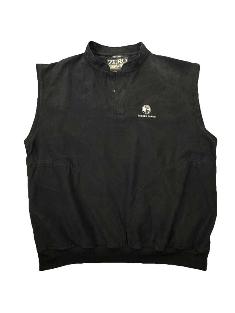 Zero Restriction Golf Outerwear Micosuede Pullover Vest Sz XL Pebble Beach Logo